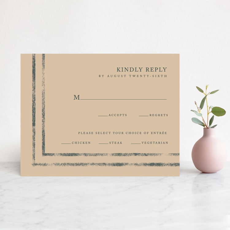 "Simply Modern" - RSVP Cards in Jade by Something Noir - Front