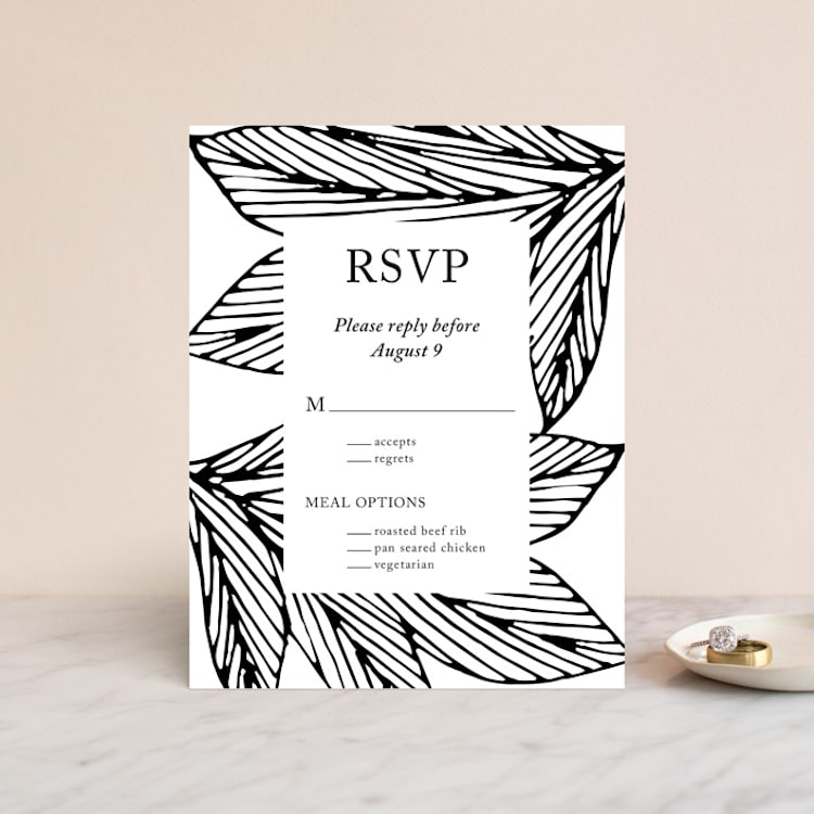 "vivid leaves" - RSVP Cards in Ink by Ramoncita - Front