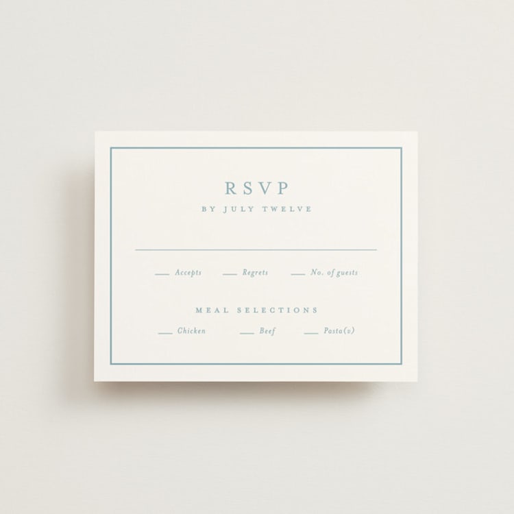 "Hydrangea Bloom" - RSVP Cards in Seaside by Stacey Meacham - Front