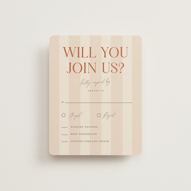 "Ambrosial" - RSVP Cards in Butter by Pixel and Hank - Front