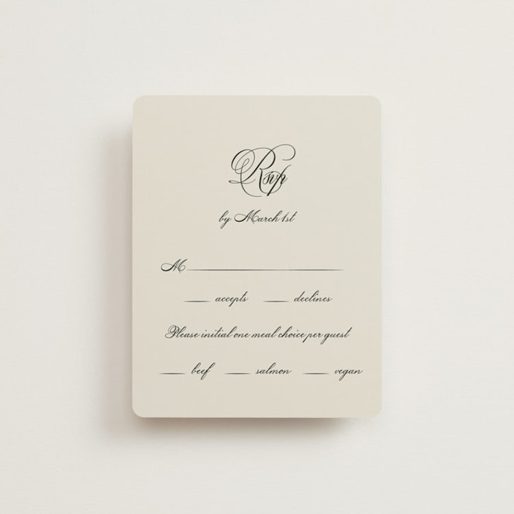 "Old Fashioned" - RSVP Cards in Night by Ani Somi - Front