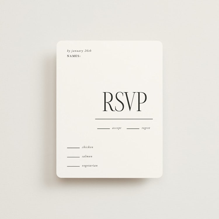 "Modern Space" - RSVP Cards in Cloud by Ashlee Townsend - Front