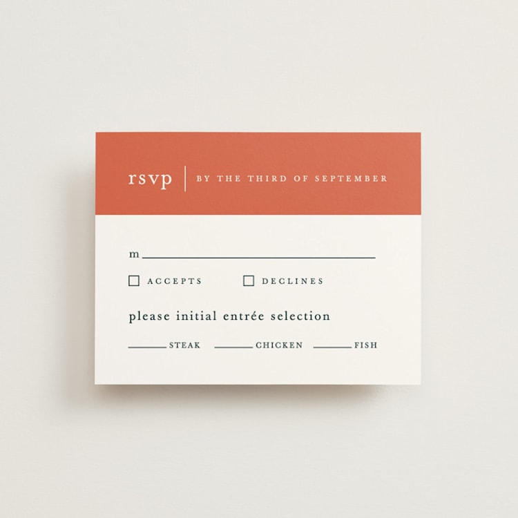 "Evermore" - RSVP Cards in Harvest by Carly Reed Walker - Front