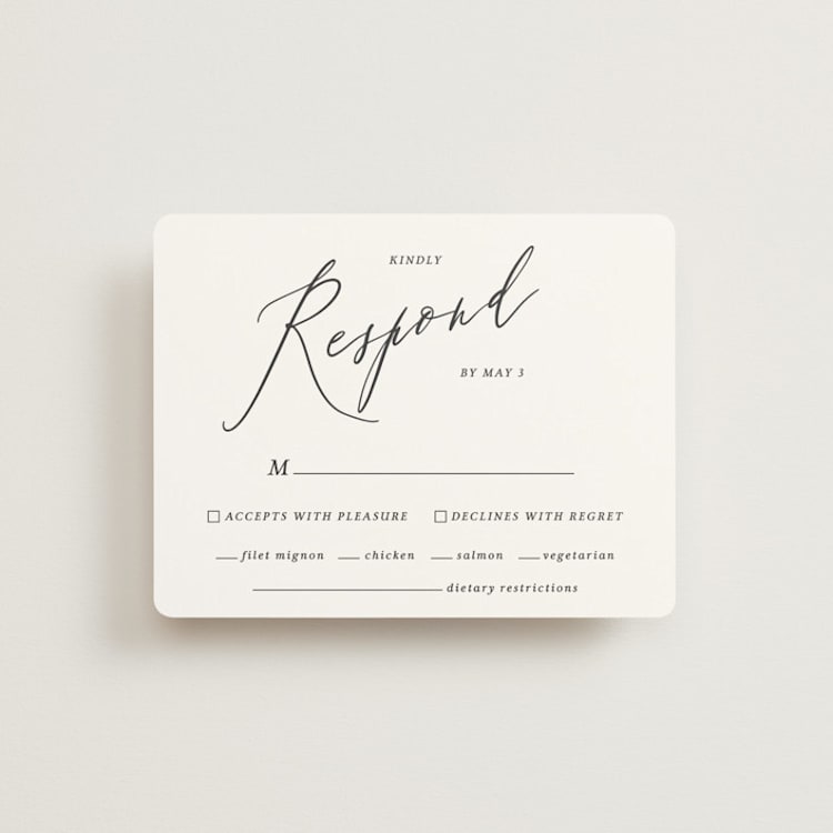 "Crescendo" - RSVP Cards in Snow by Griffinbell Paper Co. - Front