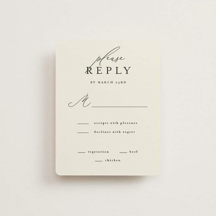"Love and Faith" - RSVP Cards in Vanilla by Louise Kay - Front