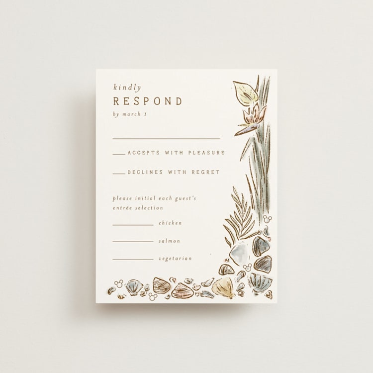 "Disney's Mickey Mouse Tropical Frame" - RSVP Cards in Earth by Shiny Penny Studio - Front