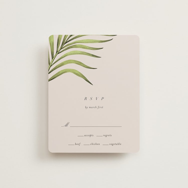 "Palmetto" - RSVP Cards in Palmetto by kelli hall - Front