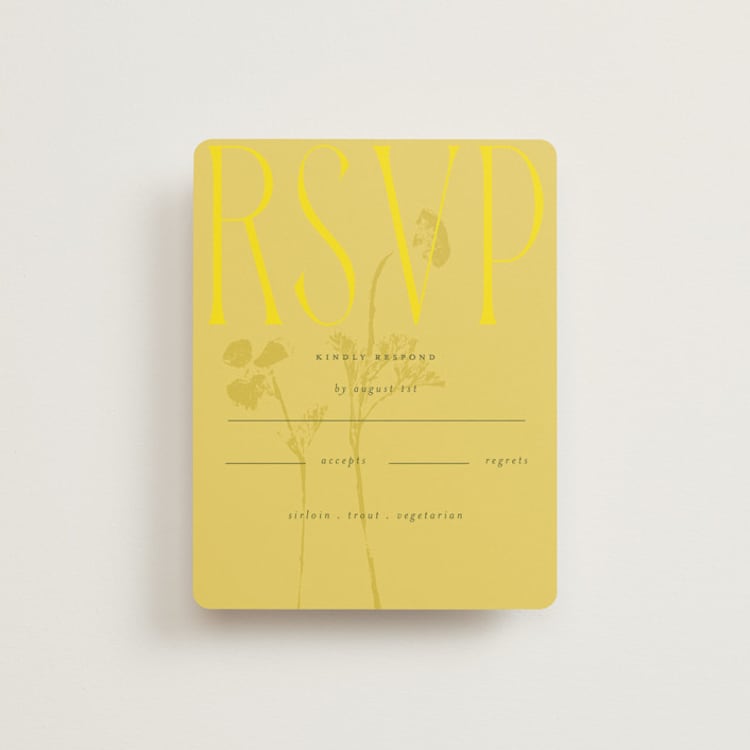 "Bloom" - RSVP Cards in Island Citrus by Morgan Kendall - Front