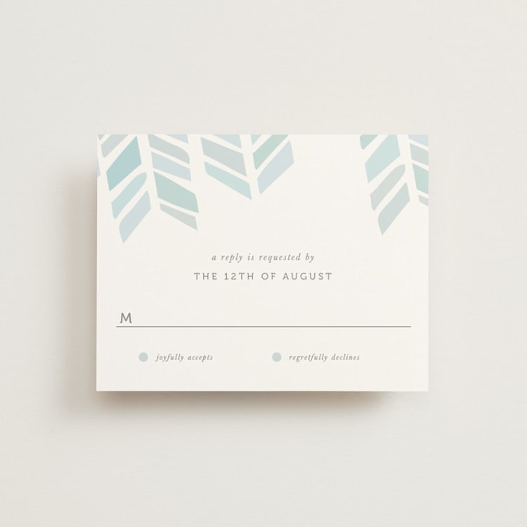 "Arrow Head" - RSVP Cards in Sky by Erin Hodges - Front