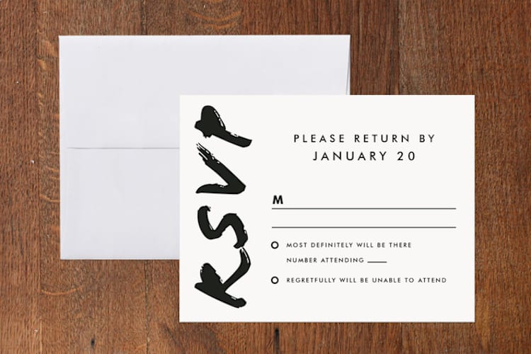 "Big Mod" - RSVP Cards in Midnight by Snow and Ivy - Front