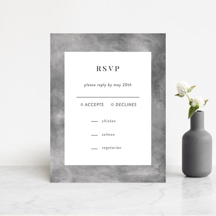 "set in stone" - RSVP Cards in Granite by raven erebus - Front