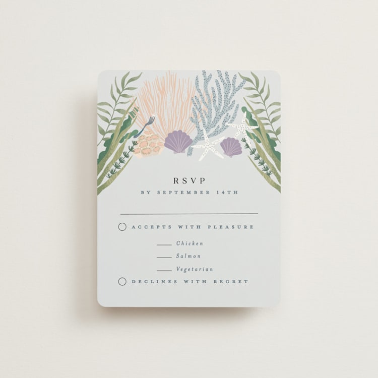 "Part Of Your World from Disney's Little Mermaid" - RSVP Cards in Sea by Alethea and Ruth - Front