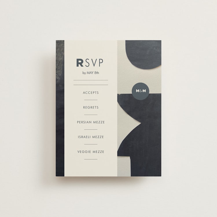 "Modern Marriage" - RSVP Cards in Cream by cyrille gulassa - Front
