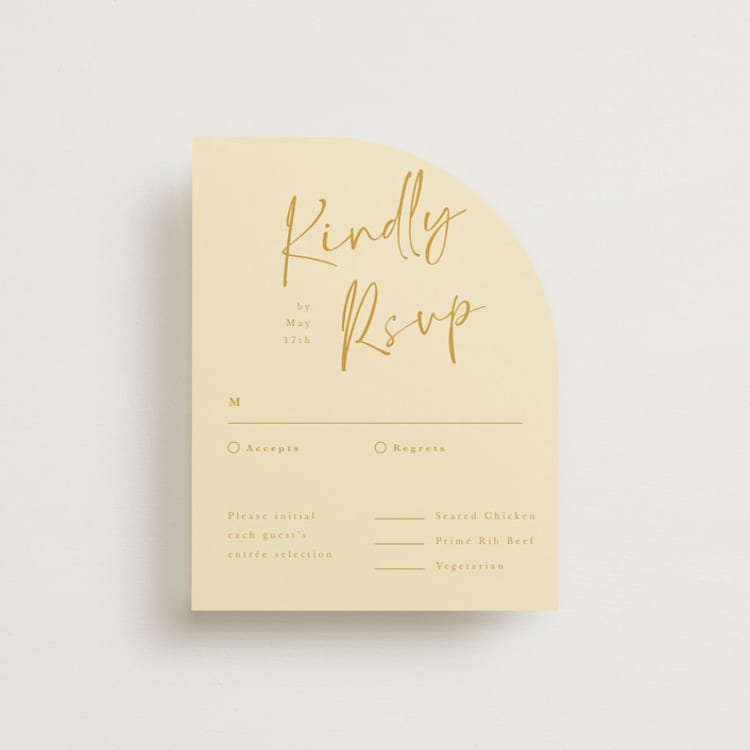 "Ink scribble" - RSVP Cards in Honey by Adelyn T. - Front