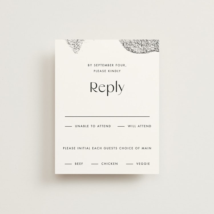 "Forever" - RSVP Cards in Ink by Blustery August - Front