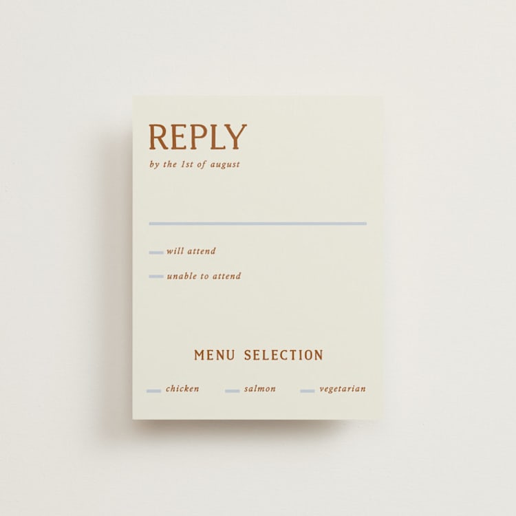 "Stripes" - RSVP Cards in Wave by Kelly Watkins - Front