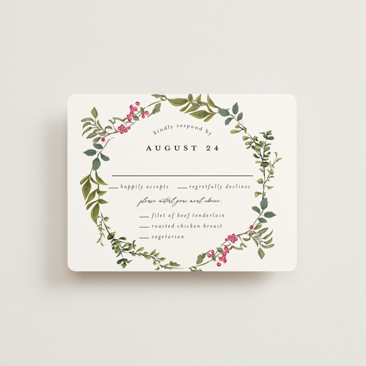 "Forest Flowers" - RSVP Cards in Tropical by Susan Moyal - Front
