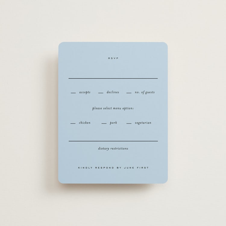 "Tarte Tatin" - RSVP Cards in Sky by Blustery August - Front