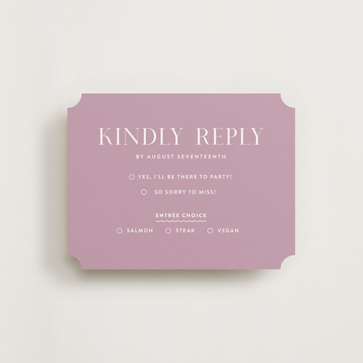"Lavender Dreams" - RSVP Cards in Lilac Dreams by Design Lotus - Front