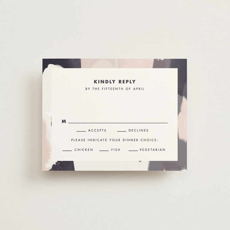 "Artistic Union" - RSVP Cards in Indigo by Brooke Chandler - Front