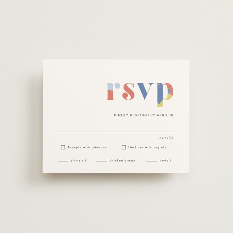"Modern Muse" - RSVP Cards in Bright by Rebecca Daublin - Front