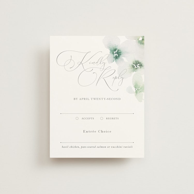"Whispered" - RSVP Cards in Springtime by Design Lotus - Front