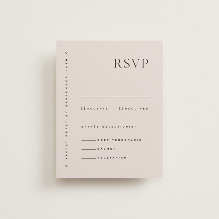 "Coco" - RSVP Cards in Linen by Carly Reed Walker - Front