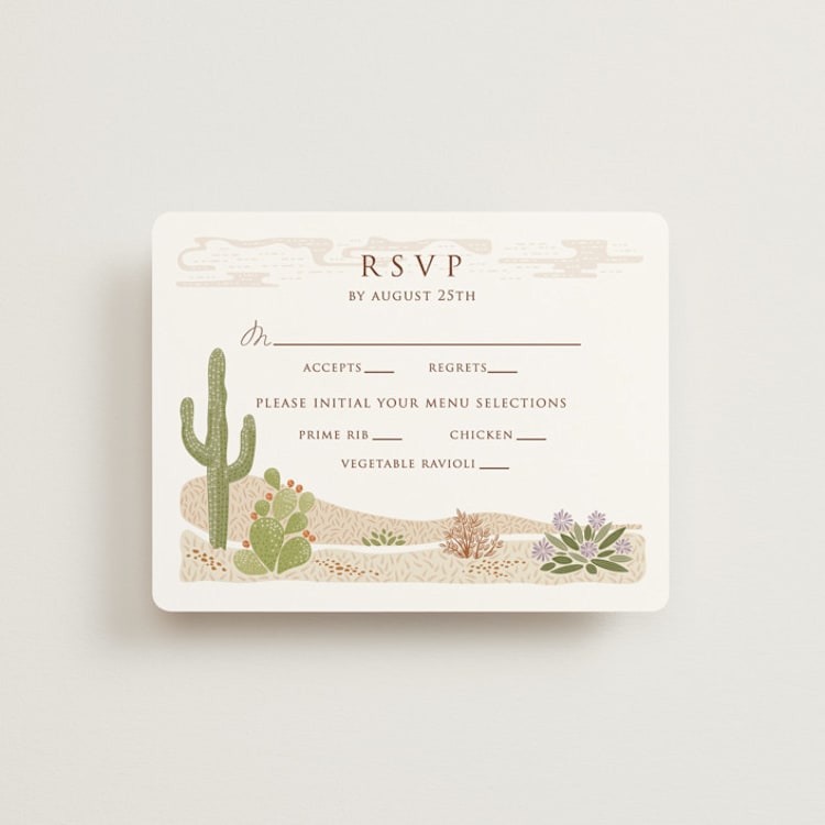"Westward" - RSVP Cards in Red Rock by Paper Sun Studio - Front
