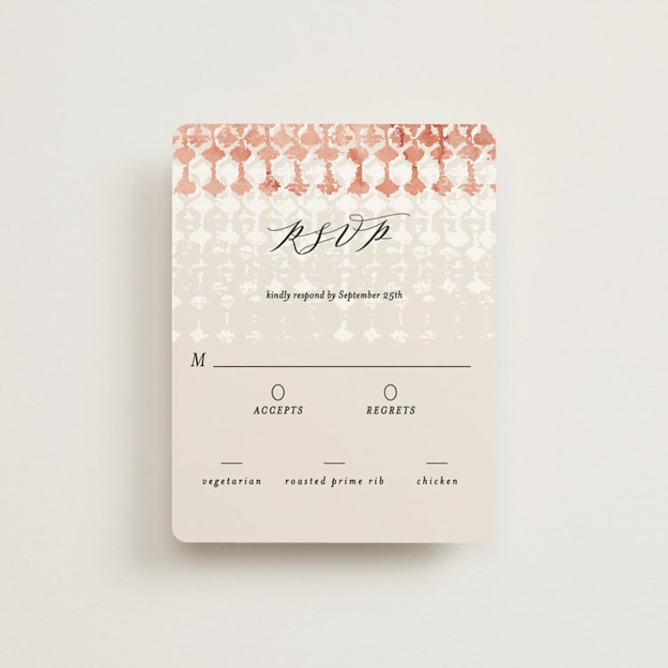"Moroccan Jewel" - RSVP Cards in Sepia Sunset by Zhay Smith - Front