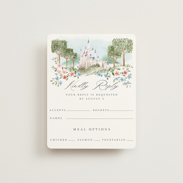 "Disney's Once Upon In a Dream" - RSVP Cards in Spring by Petra Kern - Front