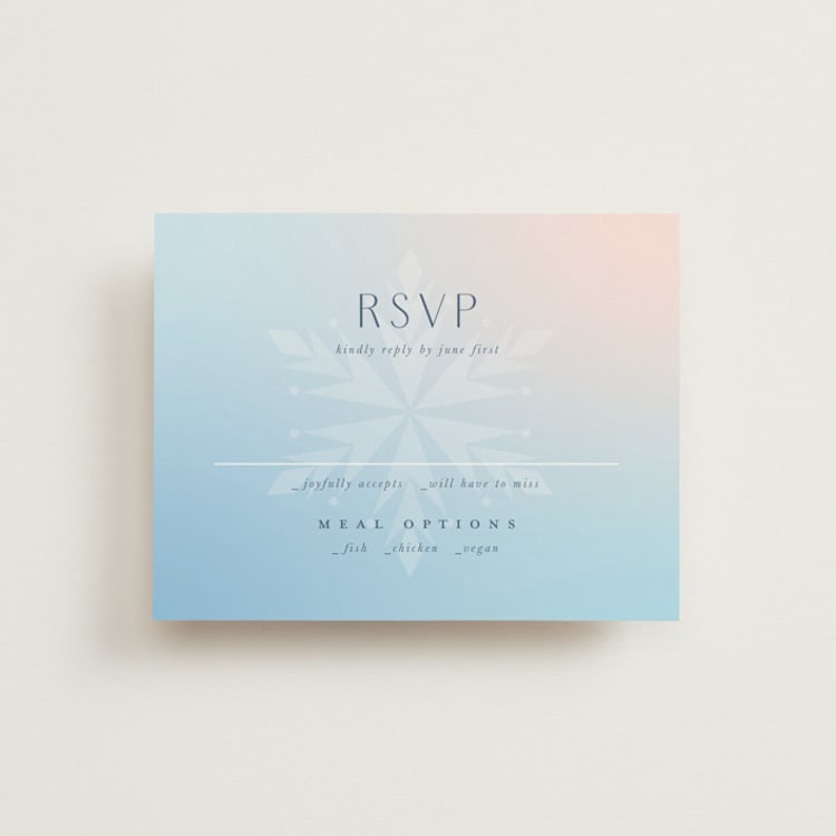 "Disney's Frozen True Love" - RSVP Cards in Frozen by Lori Wemple - Front