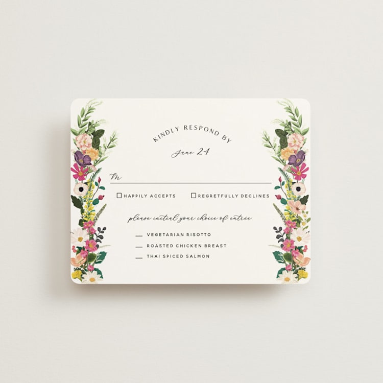 "Secret Garden" - RSVP Cards in Daisy by Susan Moyal - Front