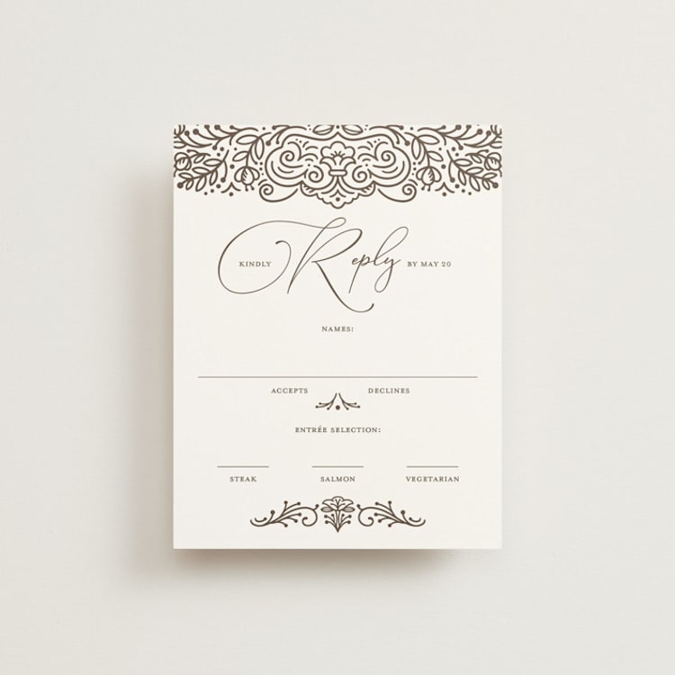 "Eternal Love" - RSVP Cards in Dark Chocolate by Laura Bolter - Front