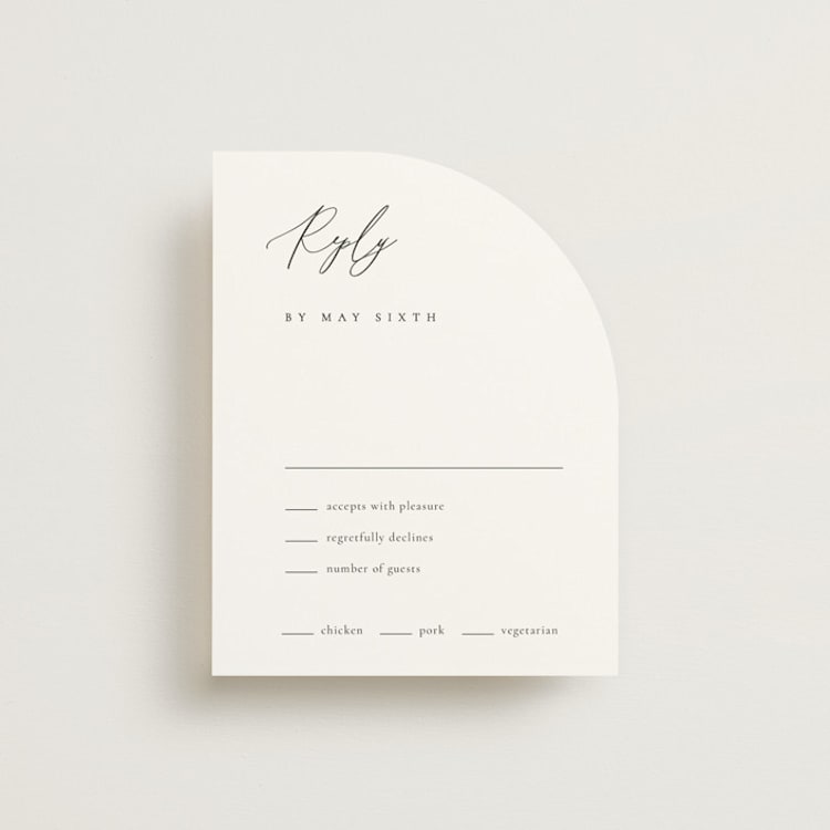 "Corner" - RSVP Cards in Silk by Kelly Schmidt - Front