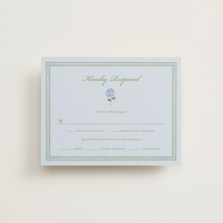 "Hydrangea Vines" - RSVP Cards in Coastal by Madhvi Samimi - Front