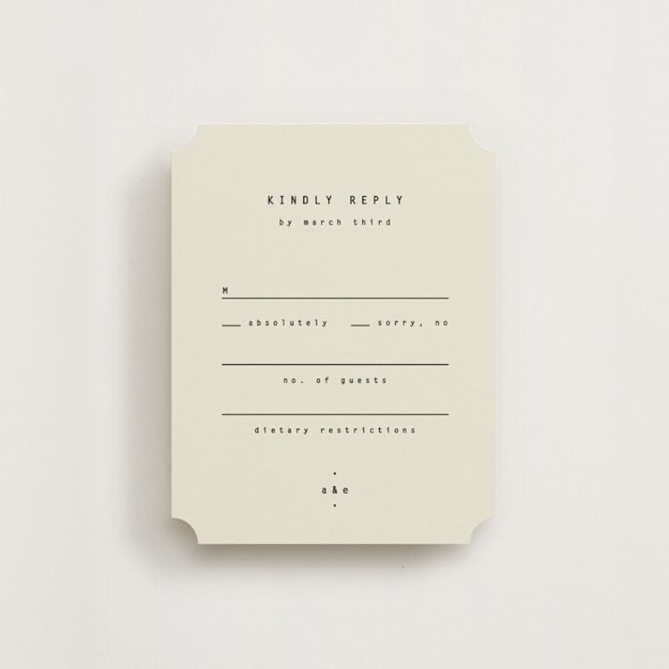 "Nonnette" - RSVP Cards in Vanilla by Blustery August - Front