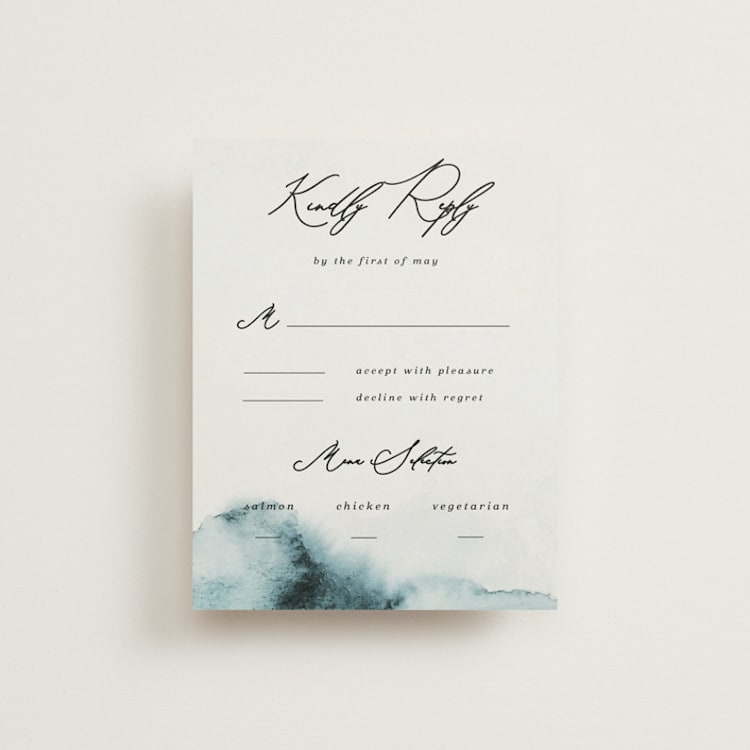 "Ocean Vibes" - RSVP Cards in Sky by Marina Onoprienko - Front