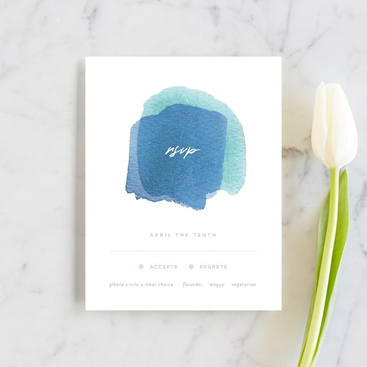 "Marine" - RSVP Cards in Wave by kelli hall - Front
