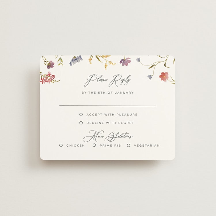 "Untied" - RSVP Cards in Sherbert by Erin Hodges - Front