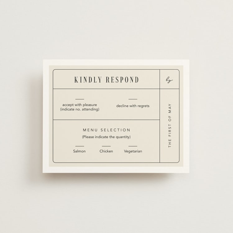 "Everlasting" - RSVP Cards in Cotton by FRANI - Front