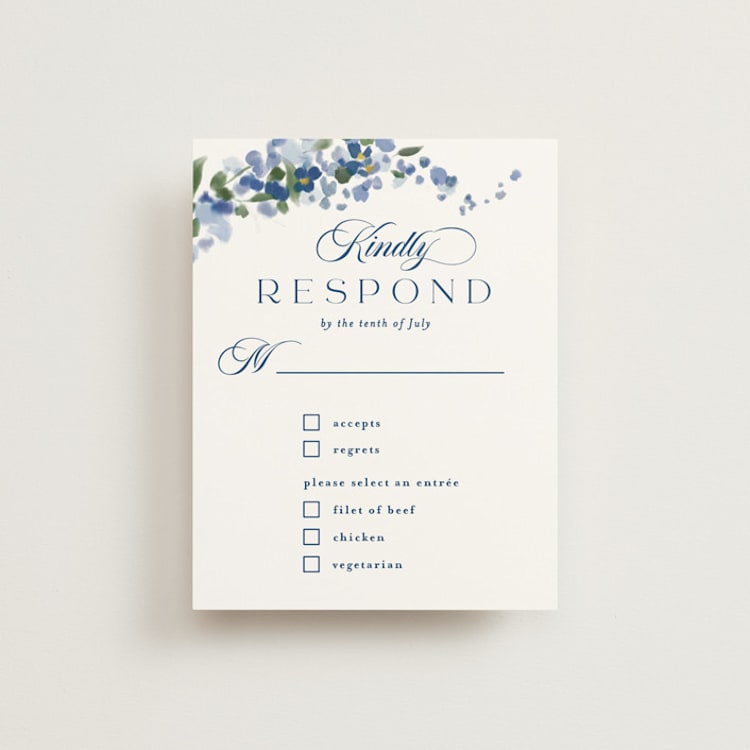 "Meander" - RSVP Cards in Deep Sea by Angela Marzuki - Front