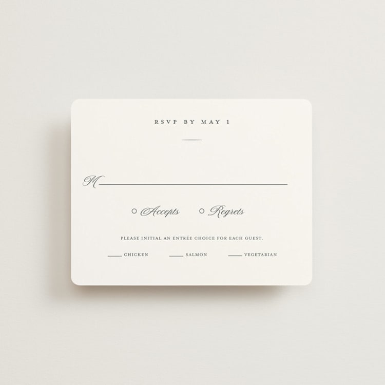 "Together Always" - RSVP Cards in Chiffon by Eric Clegg - Front