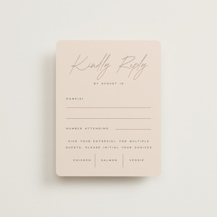 "Sunset Beach" - RSVP Cards in Sand by Owl and Toad - Front