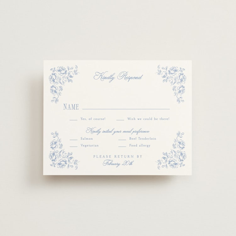 "Constance" - RSVP Cards in Sky by Robert and Stella - Front