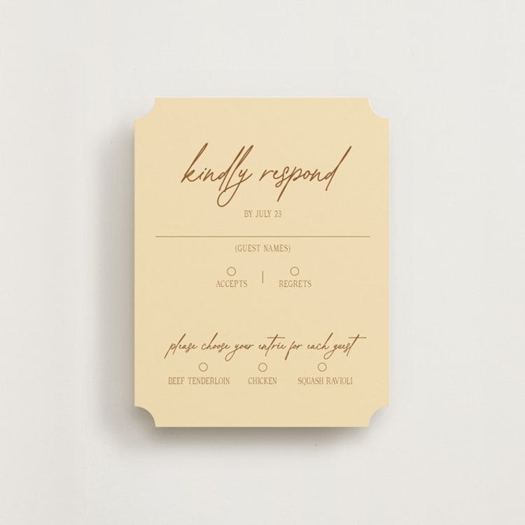 "Classic and Floral" - RSVP Cards in Bark by Jen Ramsey - Front
