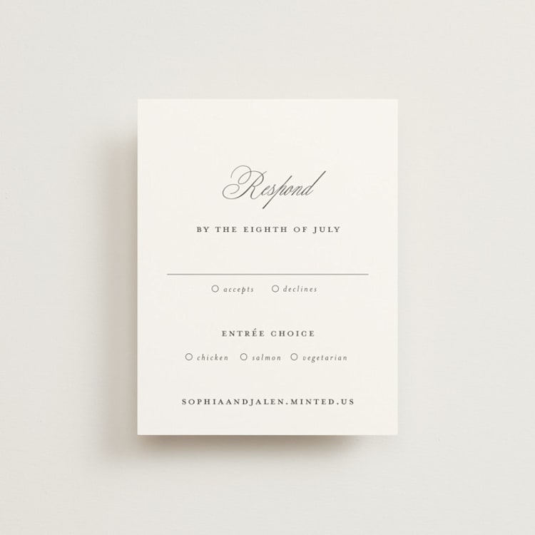 "From This Moment On" - RSVP Cards in Classique by Design Lotus - Front