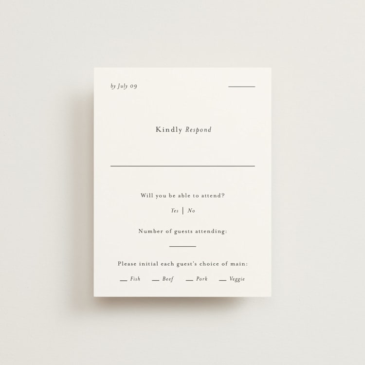 "Tuscany" - RSVP Cards in Ink by Blustery August - Front