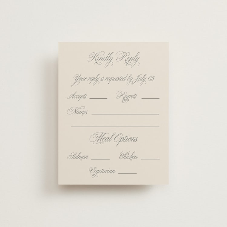 "Let's Say I Do" - RSVP Cards in Ivory by Petra Kern - Front