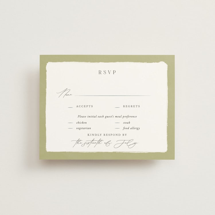 "Aspen" - RSVP Cards in Lake by Robert and Stella - Front