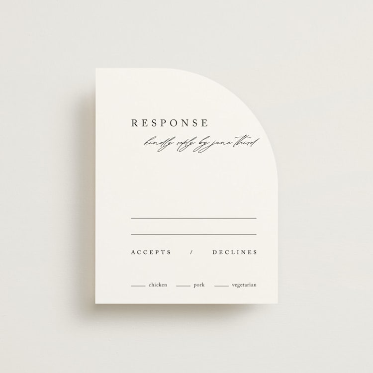 "Astoria" - RSVP Cards in Silk by Kelly Schmidt - Front